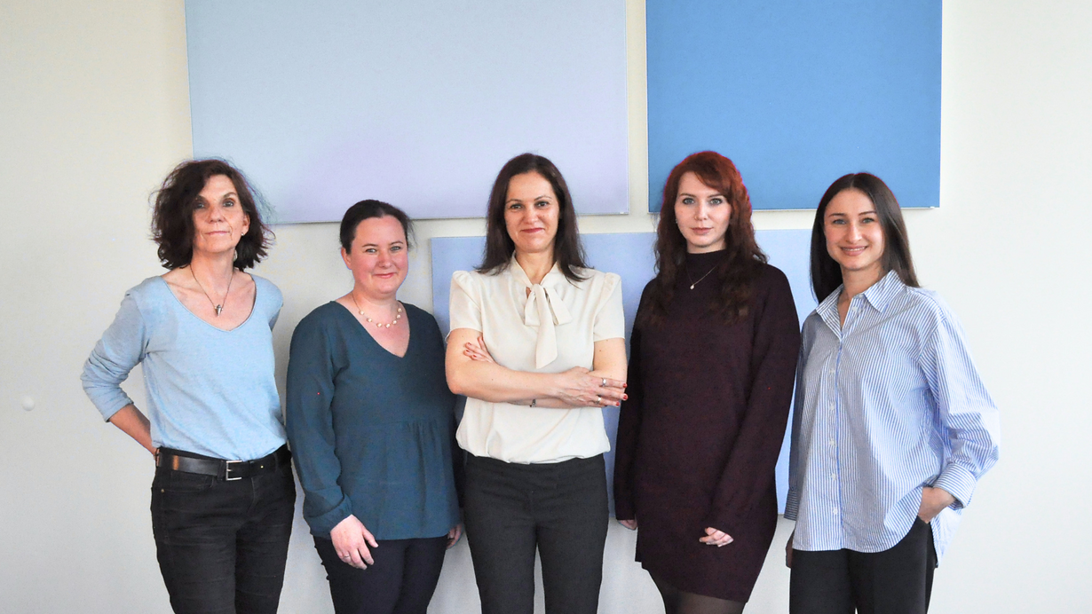 Von Links: Susanne Salata | Dr. Marina Quiner | PD Dr. Tal Hoffmann | Aylin Misral | Serpil Doğruoğlu